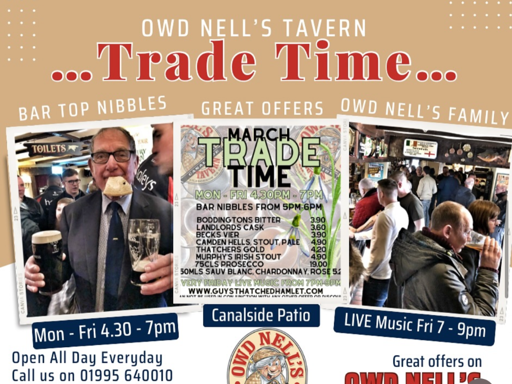 Happy times, bar discounts on drinks monday to friday